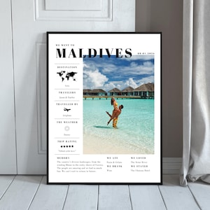 Reise Foto Druckvorlage, Reisegeschichte Fotodruck, Benutzerdefiniertes Reiseplakat, Urlaubsdruck, Canva Vorlage