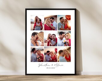 You & Me Photo Collage Template: Anniversary Gift, Couple Wall Art (Canva, Instant Download)