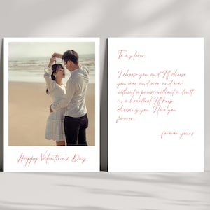 Jubiläum romantische Karte Vorlage, Anlass Fotokarte, druckbare Liebesbrief, Canva Vorlage, Sofort Download