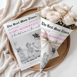 Moederdag bloem wrap sjabloon, gepersonaliseerd cadeau voor moeder, aangepaste grote kaart, canvas sjabloon