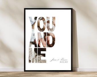 Personalized You and Me Photo Print: Anniversary Gift (Digital Download)