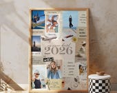 2026 Vision Board Canva Template, Printable Manifestation Board