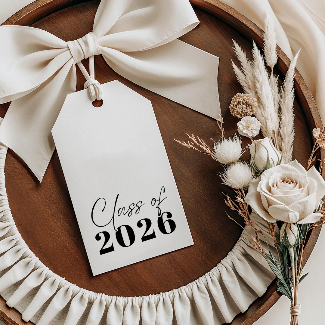 Class of 2026 Graduation Gift Tags | Editable Favor Tags (instant ...