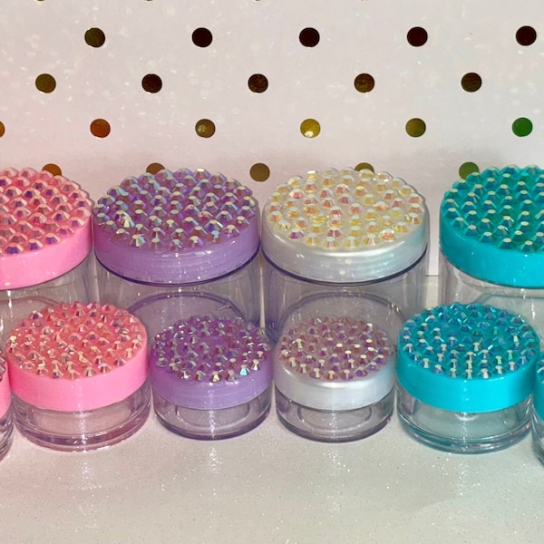 Bling Beauty Travel Pill Containers, Rhinestone Pill Case, Bedazzled Pill Box, Blinged Out Pill Holder, Travel Pill Organizer