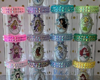 Disney Princess Inspired Beauty Jars - Makeup Storage, Travel Containers, Enchanted Vanity Decor, Fairy Tale Essence