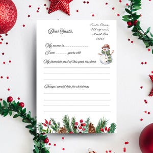 Carta do Papai Noel, endereço nos EUA, carta de Natal, carta para o Papai Noel, download digital