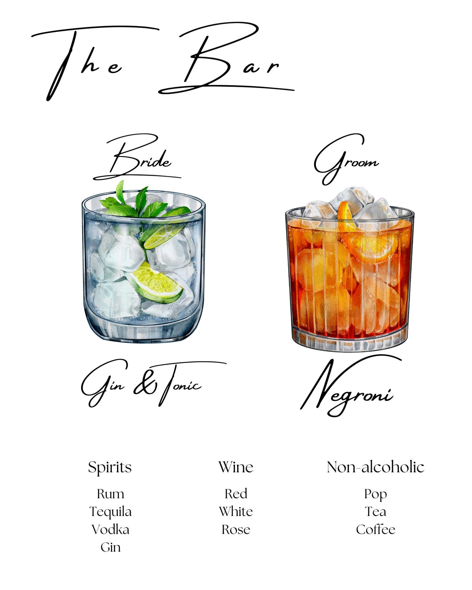 Etsy Wedding Bar Sign Cocktail Bar Sign Customisable Bar Sign