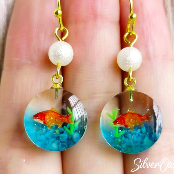 Fish Bowl Earrings Etsy