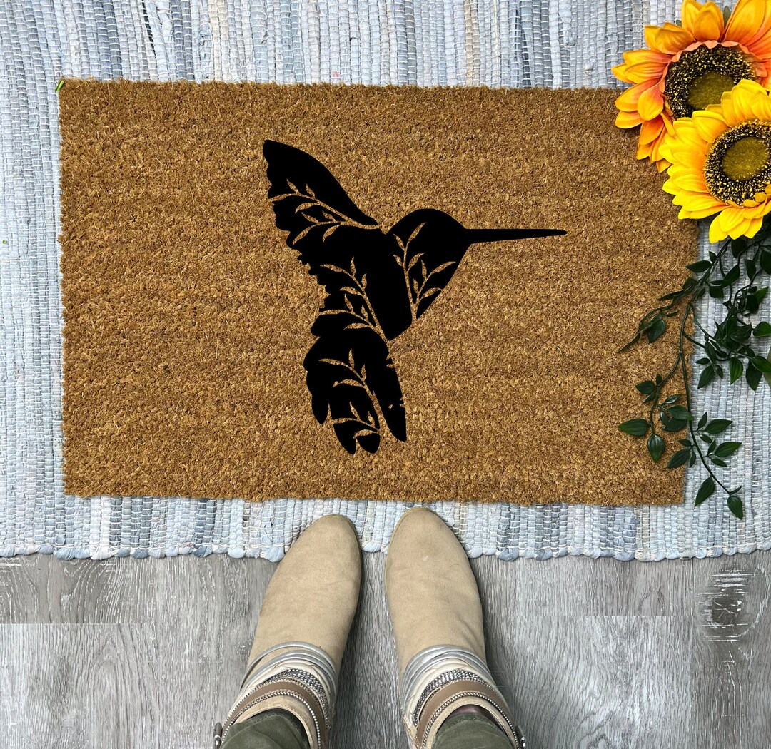 Hummingbird Doormat, Summer Doormat, Spring Doormat, Bird Door Mat