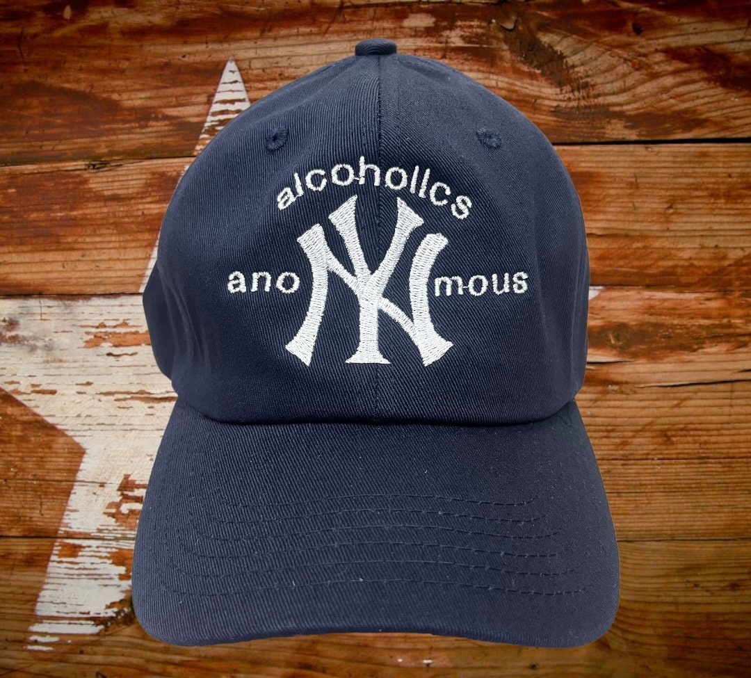 Alcoholics Anonymous NY Navy Dad Hat Embroidered