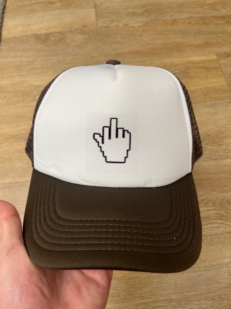 Middle Finger Trucker Hat Etsy