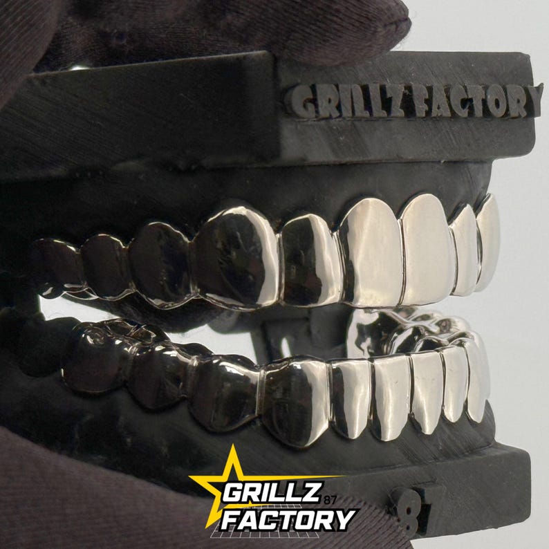 Matte stainless steel plain grillz - durable everyday wear