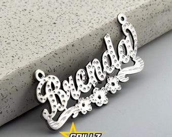 Collar con placa de identificación de plata de ley personalizado: joyería personalizada grabada