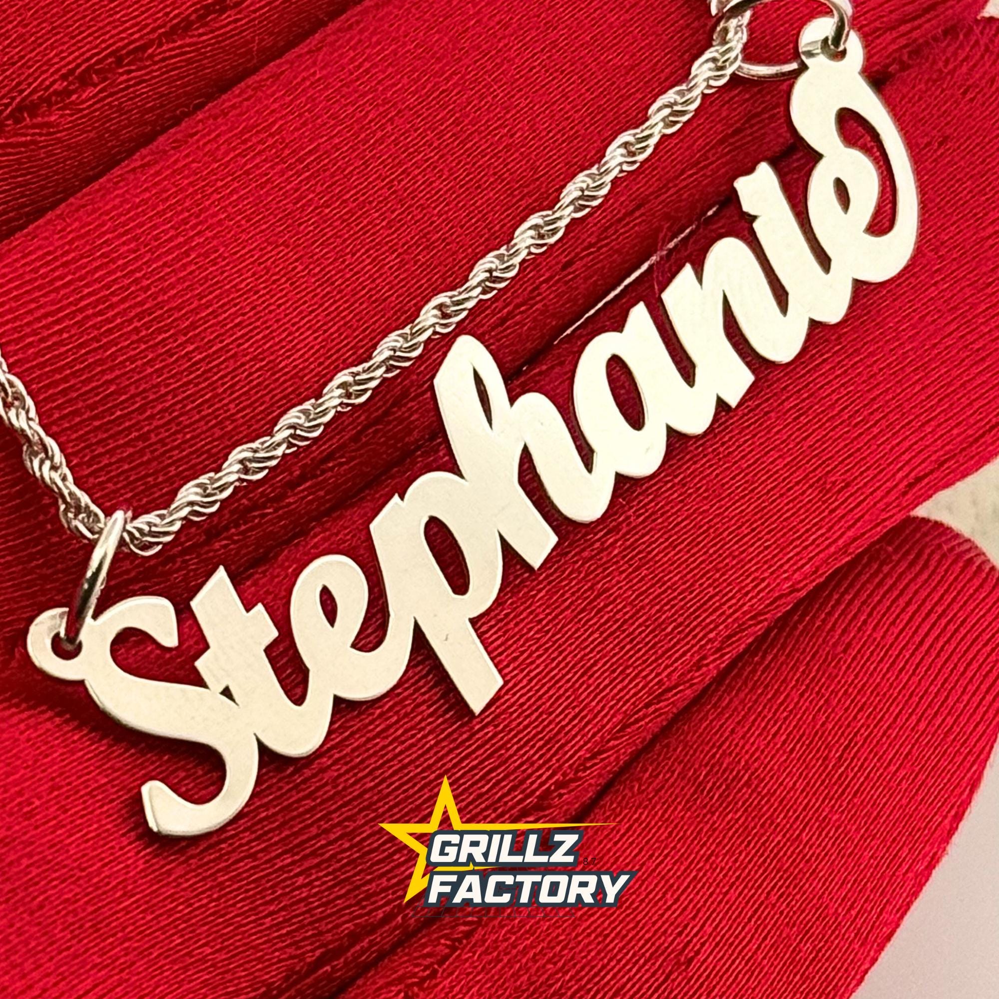 Custom Gold Nameplate Necklace, Personalized Script Name Necklace with Rope Chain, Handcrafted Cursive Name Pendant, Jewelry Gift for Her