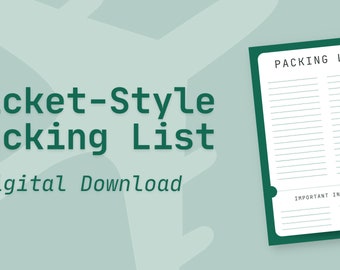 Ticket-Style Travel Checklist