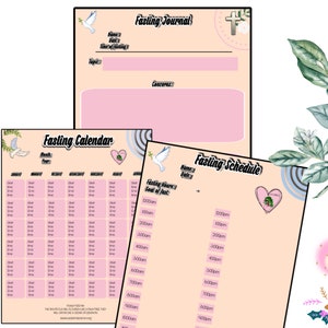 Christian fasting devotional guide: Fasting calendar, fasting schedule, and fasting journal INSTANT DOWNLOAD daily devotional
