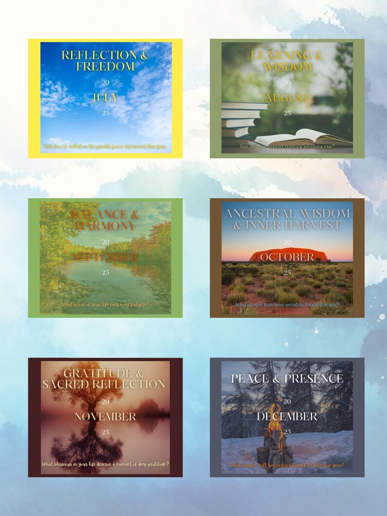 2025 Calendar Printable, 2025 Mindfulness Calendar A Year of Reflection