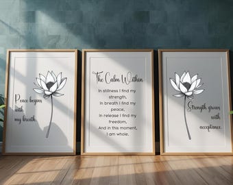Affirmation Wall Art Prints: Empowered Calm Collection (Digital Download)