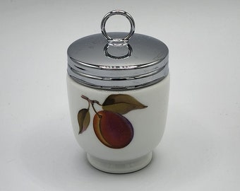 Vintage Worcester Porzellan Egg Coddler Blaue Blumen