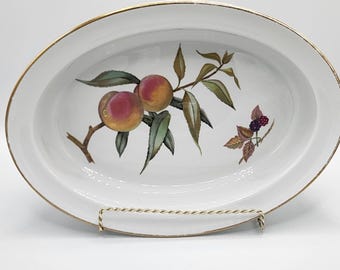 Royal Worcester "Evesham Gold" 11.5 Porzellan Gold getrimmt Tiefe Back- / Servierschüssel | 1961/ Made in England
