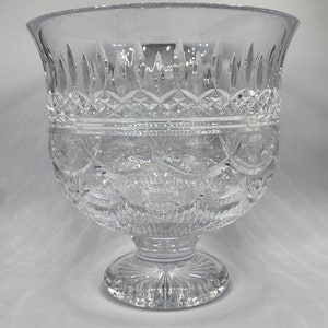 Stunning Centerpiece:  Waterford Crystal Thistle Trifle Bowl "Lismore" Design (Heavy)