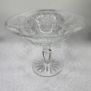 Stunning Centerpiece: Waterford &quot;Winter Wonderland&quot; Large 8&quot; Crystal Footed/ Pedestal Compote Dish (Heavy) | #343/2000