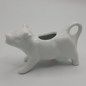 Country Kitchen:  Super Cute Small White Cow Creamer