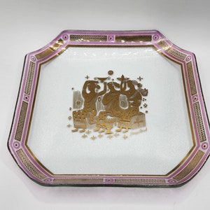 George Briard MCM gouden serveerschaal met Egyptisch thema