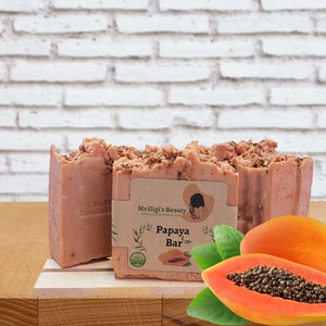 Papaya Soap, Pawpaw Soap Bar, Organic Soap, Natural Handmade Soap, Even Skin Tone Bar, Papay Enzyme Soap