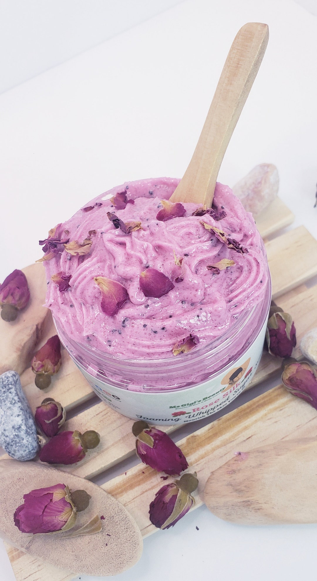 Rose Silk Sugar Body Scrub Whipped Sugar Scrub Cream Body Etsy