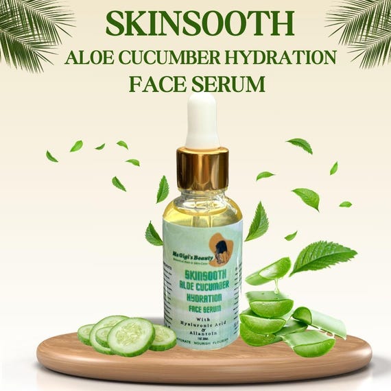 Aloe Cucumber Hydration Serum, Hyaluronic Acid Face Serum - Etsy