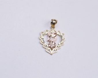 14K Gold 15 Sweet Años Quinceañera Pendant/ Sweet 15th Birthday Gift / Birthday Gift / 15 Anos Quinceanera Charm / Heavue