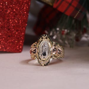 10k Gold Virgin Mary Heart Special Style Ring for Women / Gift / Religious Ring / Blessed Mother Ring / Mother Mary / Heavue / Pray For Us