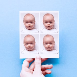 Photo de passeport BÉBÉ, copie numérique, impression chez Walgreens ou CVS, 2 pouces par 2 pouces, photo de passeport USA, photo de passeport carte verte