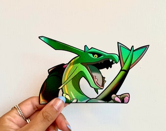 Holo Rayquaza Peeker Sticker