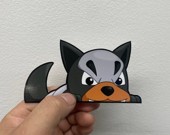 Houndour Peeker Sticker