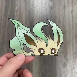 Leafeon Peeker Sticker