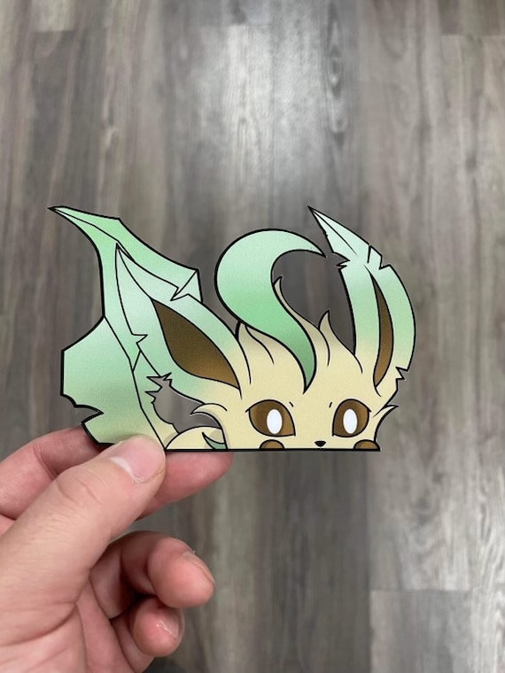 Leafeon Peeker Sticker
