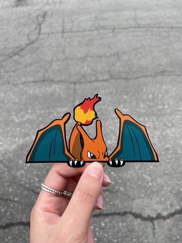 Mega Charizard X Patch Heat Transfer Pokemon Iron On Graphic Applique Apx  4.00