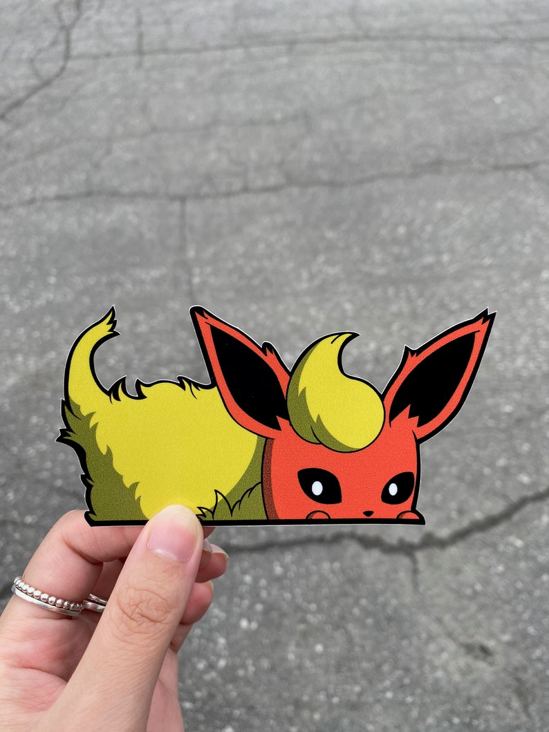 Flareon Peeker Sticker - Etsy