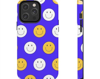 Smiley Face 2 Piece Tough Phone Case By TJ'GraphicDesigns