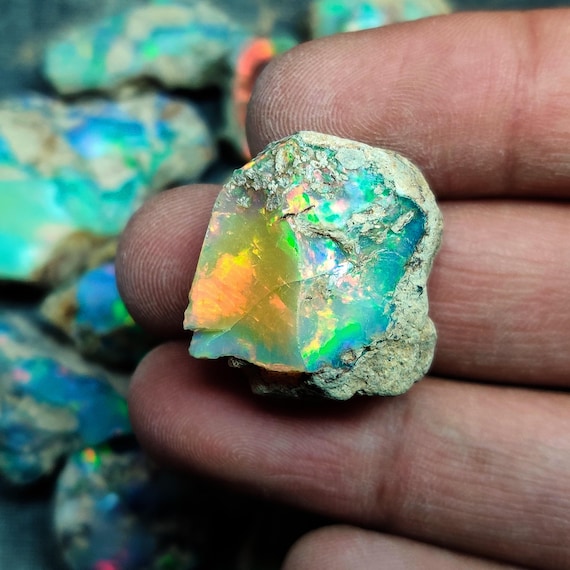 500 carats d'opale naturelle d'Éthiopie brute, lot d'opales de feu Welo - France