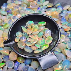 AAA+++ Top Quality Natural Faceted Opal Gemstone Lot Welo Opal Faceted Opal Ethiopian Cut Mix Shape Gemstone Lot Use For Making Jewelry