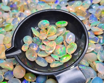 AAA+++ Top Quality Natural Faceted Opal Gemstone Lot Welo Opal Faceted Opal Ethiopian Cut Mix Shape Gemstone Lot Use For Making Jewelry