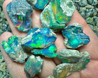 ZWART Ethiopisch opaal ruw lot - AAAA-kwaliteitsedelsteen, 100 karaat