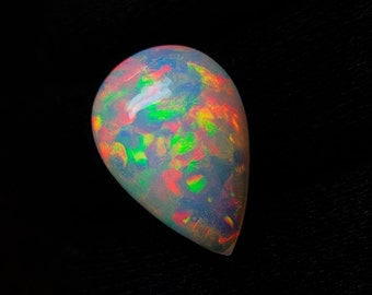 AAA+++ Top Quality 7.95 Carat 100% Natural Ethiopian Opal Cabochon 19X13X7 MM Multi Fire Opal Cabochon Use For Making Jewelry