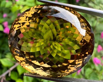 79.25 Carat Natural Citrine Gemstone: Oval Jewelry Stone (30X25X18 MM)