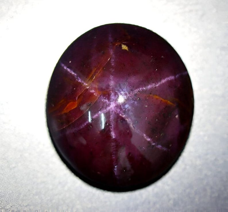 Natural 6 Rays Star Garnet Cabochon: Handmade Loose Gemstone image 1