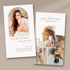 Hochzeitsfotografie Visitenkarten Vorlage Visitenkarten Design Marketing Small Business Fotografie Marketing Template für Fotografen