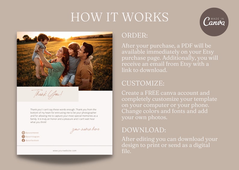 Family Photo Gallery Delivery Template Photography Marketing Etsy